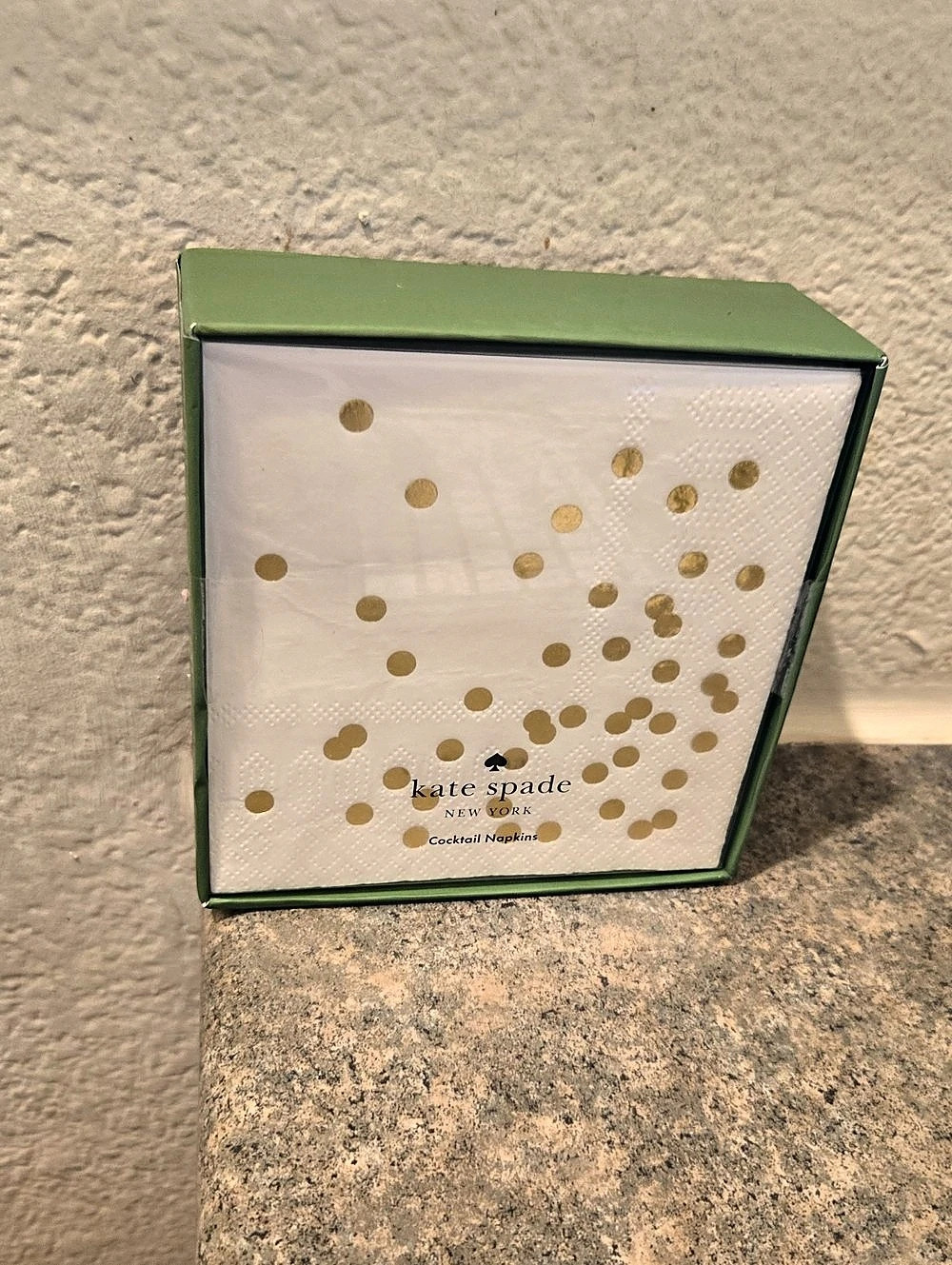 Kate Spade Cocktail Napkin Set Green & Gold Cocktail Napkins  Set Of  50 NWT